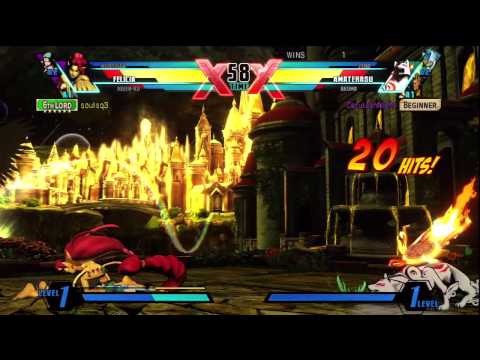 Ultimate Marvel vs Capcom 3 (PS3) -- Partial Battle Session with soulsq - Zero Triple KO