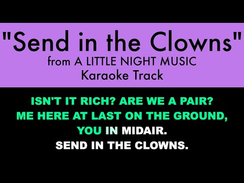 "Send in the Clowns" from A Little Night Music - Karaoke Track with Lyrics on Screen