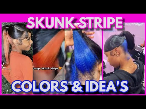 SKUNK STRIPE HAIRSTYLE IDEAS & DYE COLORS COMPILATIONS