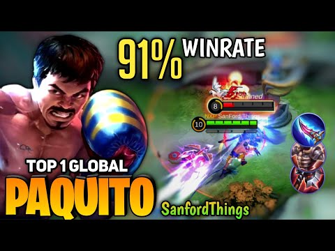 91% WINRATE! Paquito Best Build Offlane [Top 1 Global Paquito] By Sanford Things - Mobile Legend