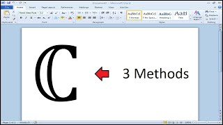Set of Complex Numbers Symbol in Microsoft Word