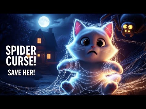 Cute Kitten Trapped by a Spider Curse 🕷️ | Animated Cat Story