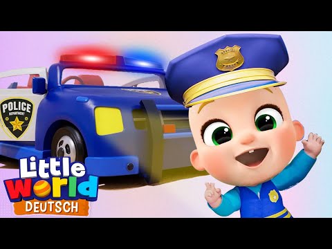 Das Polizeiauto | Kinderlieder für Kleinkinder | Niko und Nina | Little World Deutsch