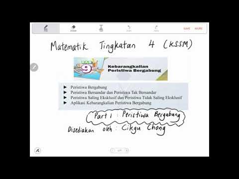Bab 9 Matematik Tingkatan 4 (KSSM)(Part 1): Peristiwa Bergabung.