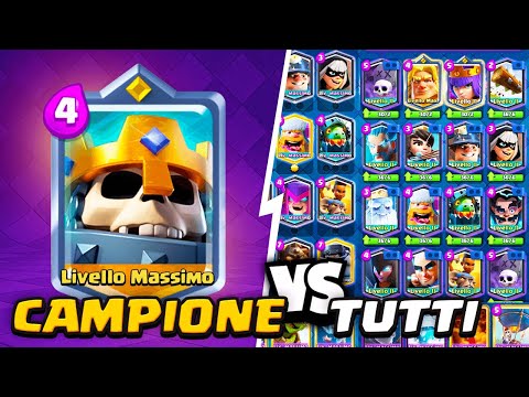 Il RE Degli Scheletri VS TUTTE le CARTE di Clash Royale! NUOVO Campione Clash Royale ITA!