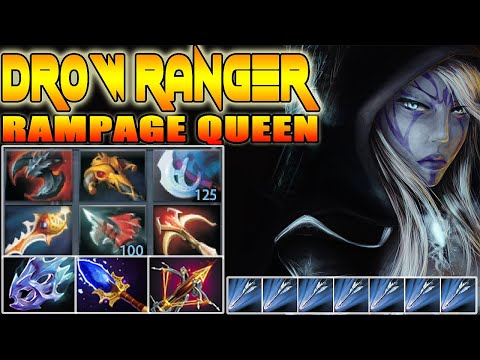 Drow Ranger Rampage Queen Ez  Ballista + Divine Rapier IMBA Damage 24 Kills 7.27D Dota 2 Gameplay