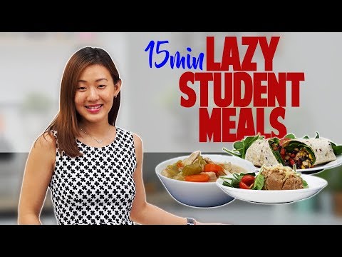 Lazy Student Meals in 15 Minutes | Healthy, Cheap, Fast | Joanna Soh