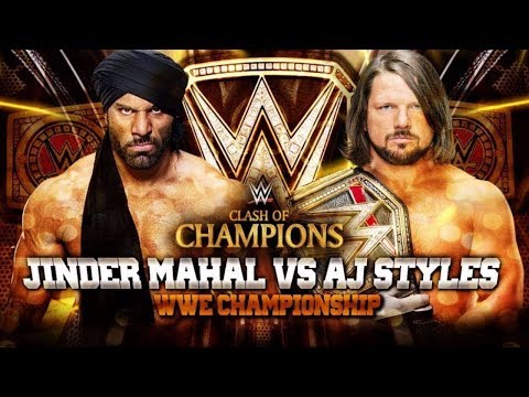 WWE2K18 jinder mahal vs aj styles wwe championship full match