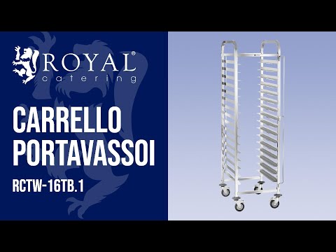 Video - Carrello portavassoi - 16 ripiani per vassoi