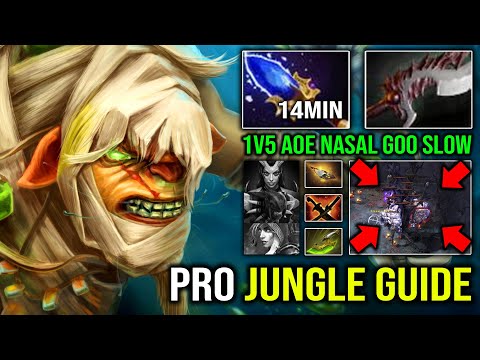 How to Jungle to Recover From a Bad Lane and 1v5 Everyone with Basher AoE Slow Bristle Dota 2