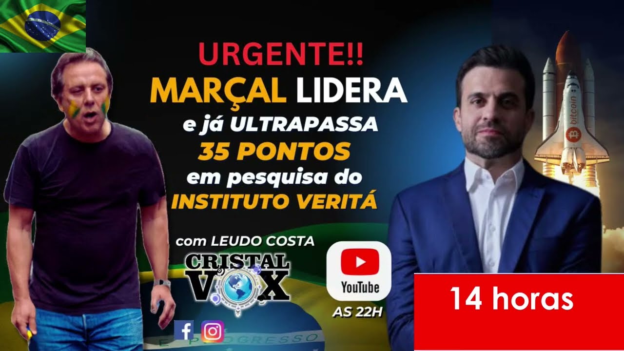 URGENTE:  MARÇAL  LIDERA E JÁ ULTRAPASSA 35 PONTO EM PESQUISA DO INSTITUTO VERITÁ