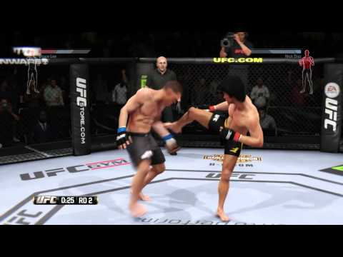EA UFC Online - Bruce Lee vs. Nick Diaz HD Front Kick KO
