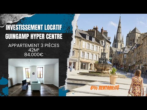 Guingamp Hyper centre Appartement 42m² Investissement locatif