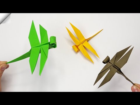 How to make paper dragonfly | Origami dragonfly