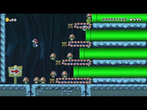 [クリボー]　ＶＳ　[マリオ]　 by まま - SUPER MARIO MAKER - NO COMMENTARY 1bi