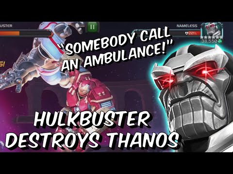 Hulkbuster DESTROYS Nameless Thanos Boss Fight - Marvel Contest of Champions