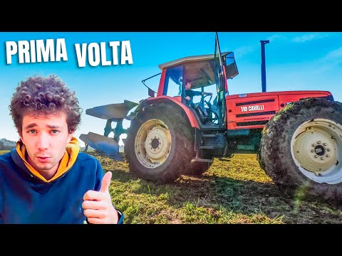 GUIDO IL TRATTORE per la PRIMA VOLTA (con l'aratro)