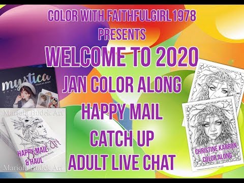 Adult Live Chat | Jan Color Along, New Books & Catch Up & Coloring Christine Karron