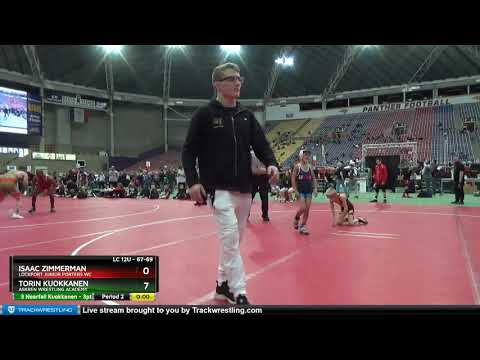 LC 12U 67-69 Torin Kuokkanen Askren Wrestling Academy Vs Isaac Zimmerman Lockport Junior Porters W
