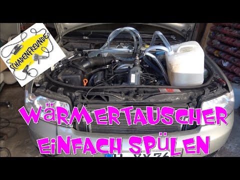 Flush the heat exchanger. Simple solution to get the heater working again. Audi A4 B6 #Schadenfre...