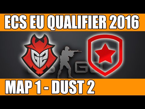 G2 eSports vs Gambit Gaming | Map 1 (Dust 2) ECS EU Qualifier 2016 | G2 vs GMB