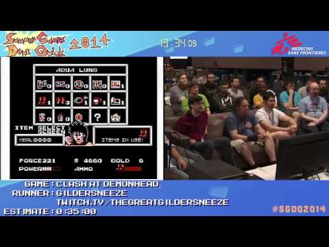 Clash At Demonhead by Gildersneeze in 22:07 - SGDQ2014 - Part 53