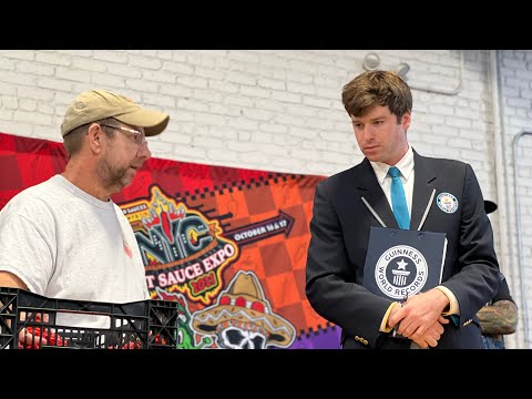 Most Carolina Reapers in 1 minute Guinness World Record attempt. 2021 NYC Hot Sauce Expo