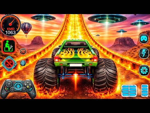 Mega Ramp Challenge! 🤯 Super Crazy GT Monster Truck Racing Stunts | Android Gameplay 