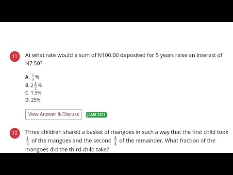 2021 JAMB Question 11 | Simple Interest