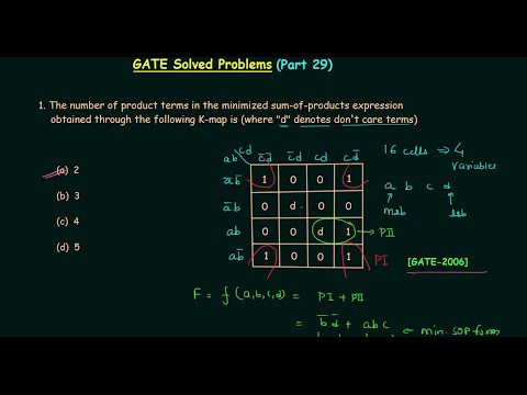 GATE Solved Problems 2006 2012 | Karnaugh Map | Digital Electronics