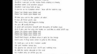 Hugh Cornwell, Black hair black eyes black suit lyrics