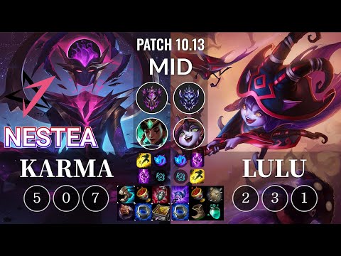 JT Nestea Karma vs Lulu Mid - KR Patch 10.13