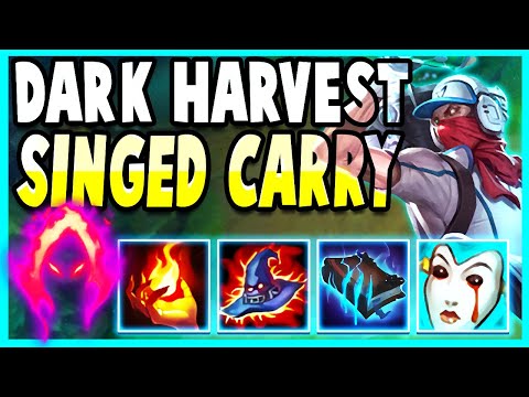THE DARK HARVEST SINGED HARD CARRY STRIKES AGAIN | League of Legends Singed Top Full Gameplay