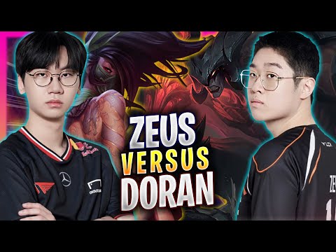 HLE ZEUS vs T1 DORAN! - HLE Zeus Plays Aatrox TOP vs T1 Doran Akali! | Season 2025