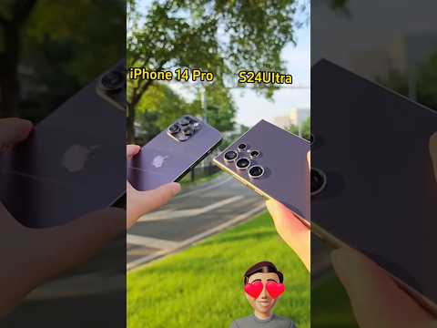 iPhone 14 Pro max vs Samsung galaxy S24 ultra #shorts #samsung #iphone