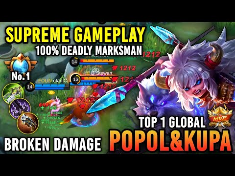 Supreme 1 Popol & kupa!! Top 1 Global Popol & Kupa Best Build 2023 - Supreme Popol Gameplay - Mlbb
