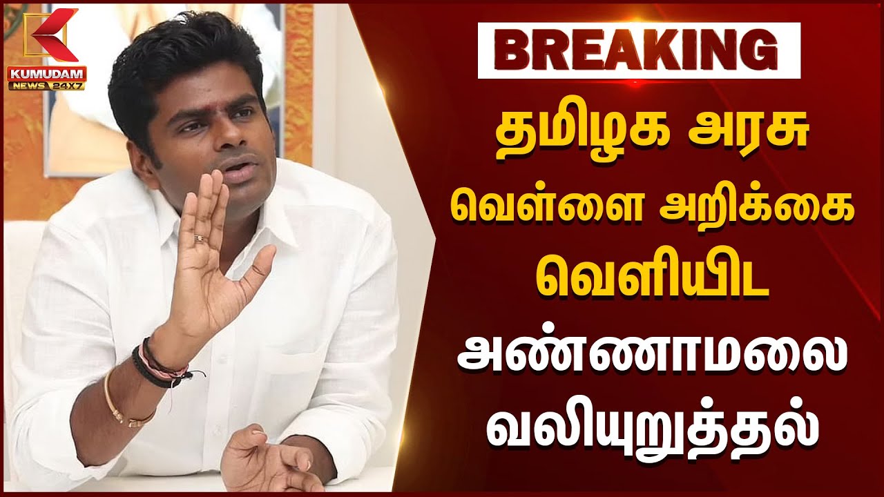 தமிழக அரசு வெள்ளை அறிக்கை வெளியிட Annamalai வலியுறுத்தல் | BJP | Pudukkottai School | CM MK Stalin