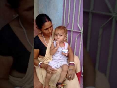 Navjeet eating ice cream