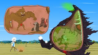 GODZILLA & KONG vs Evolution of TOILET MAN: The Battle Against Digestive System - FUNNY CARTOON