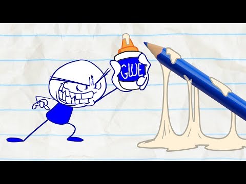 Pencilmate Gets Caught Cheating! -in- CAUGHT OFF CARDS - Pencilmation Cartoons