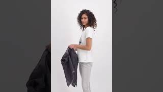 Vorschau: Jersey Shirt mit Strass-Applikation in Off-White
