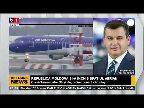 REPUBLICA MOLDOVA ȘI-A ÎNCHIS SPAȚIUL AERIAN_Știri B1_14 febr 2023