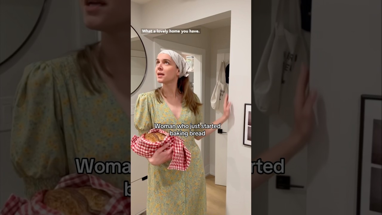 Woman who just started baking bread #shorts