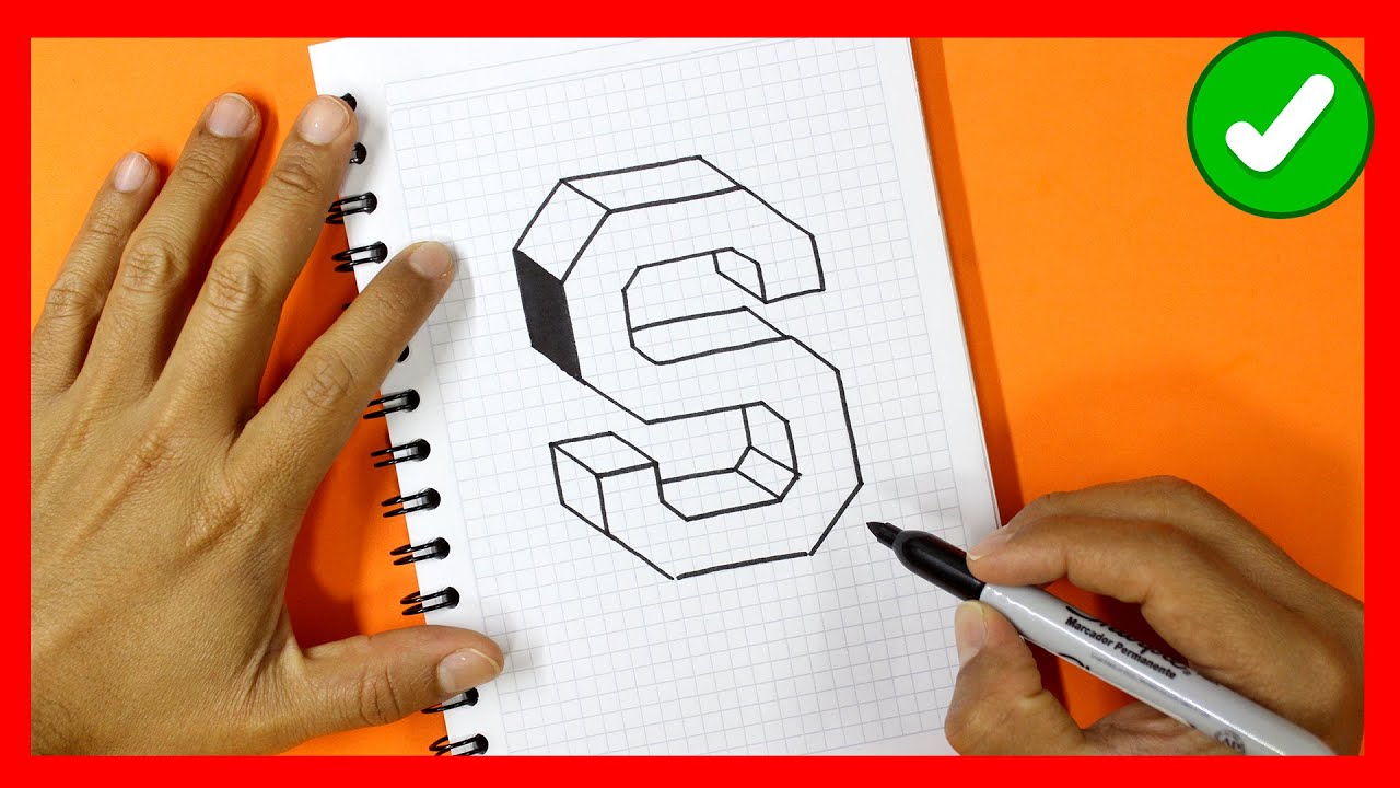 ✅ Very EASY drawings - How to Draw LETRAS in 3D letter S - Easy way to Draw 3D letters - Letter S