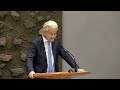 Inbreng Geert Wilders bij debat over de uitslag van de PS verkiezingen