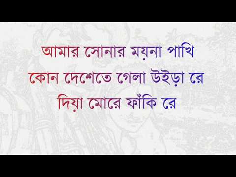 Amar Shonar Moyna Pakhi (আমার সোনার ময়না পাখি) | Lyrics Video Song