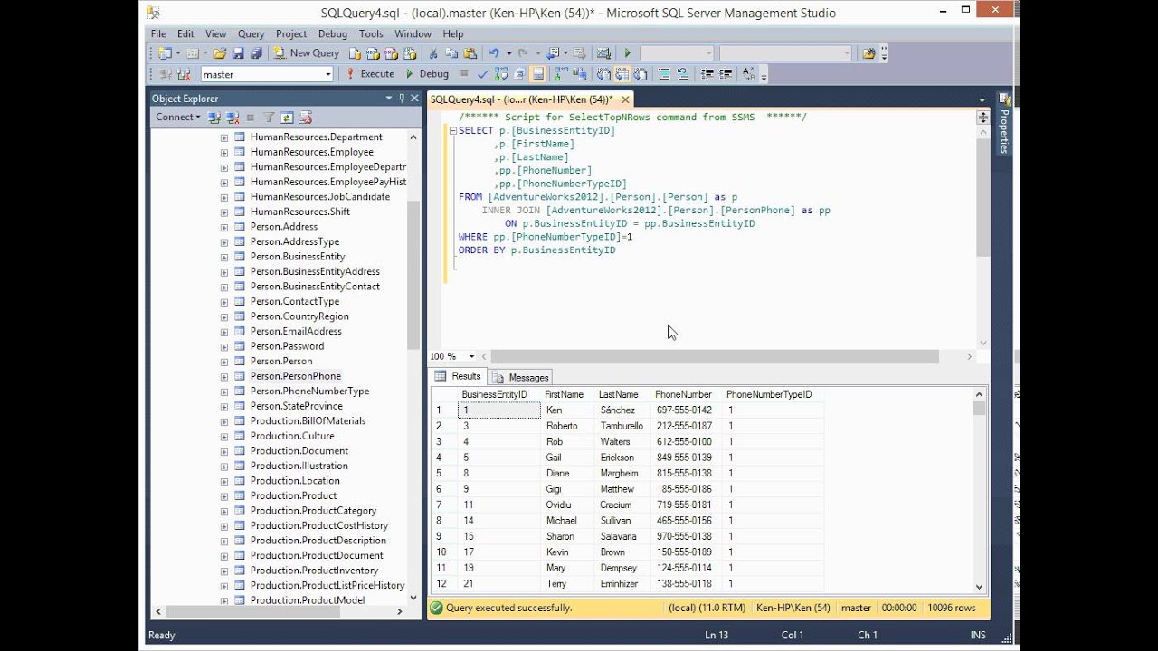 SQL Server Tutorial 7 - Outer Join