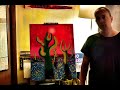 Cracker, Hi-Desert Biker Meth Lab. cactus transforms. 24x30''. oil on canvas. @adam sturch