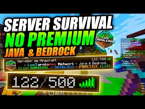 ✅ NEW!  SURVIVAL SERVER FOR MINECRAFT PE AND JAVA !🔥
