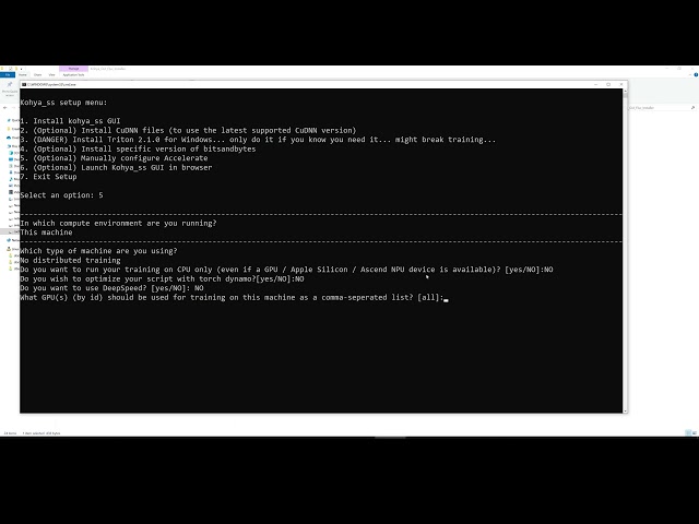 Kohya SS GUI How To Set Accelerate Config